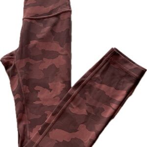 Lululemon Athletica Pink and Brown Leggings with Stretchy Fit